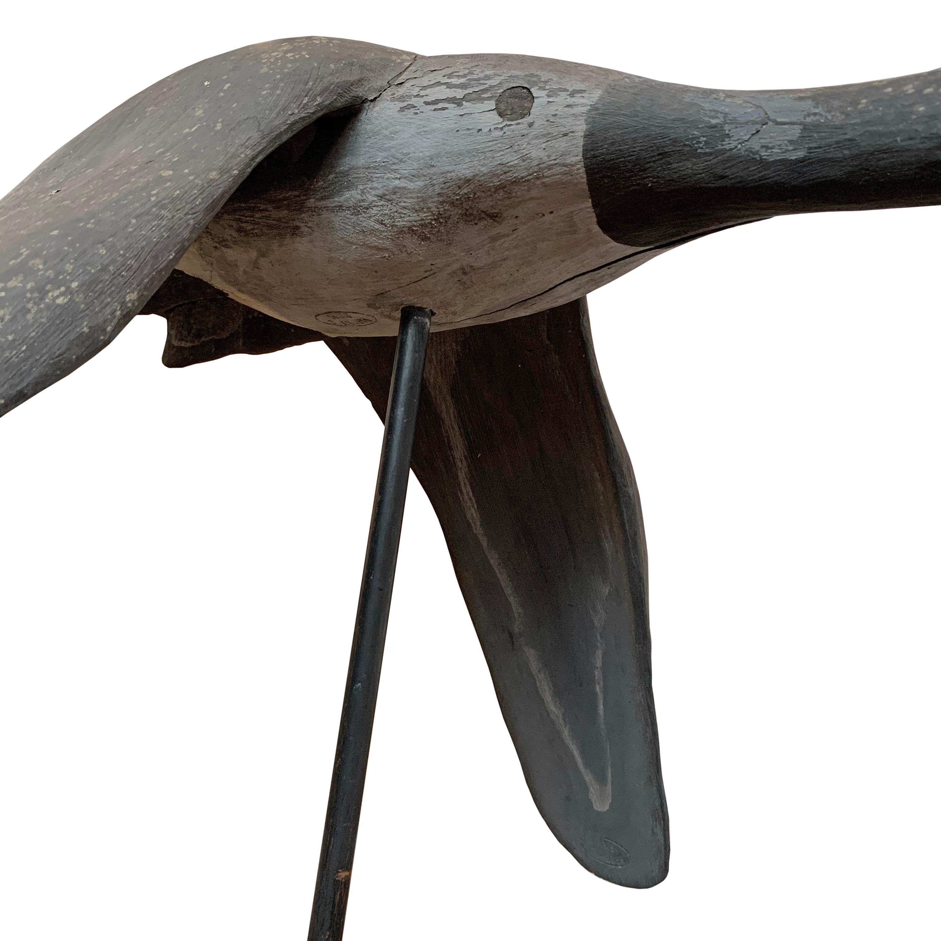 Life-Size Canada Goose Decoy on Stand In Good Condition In Chicago, IL