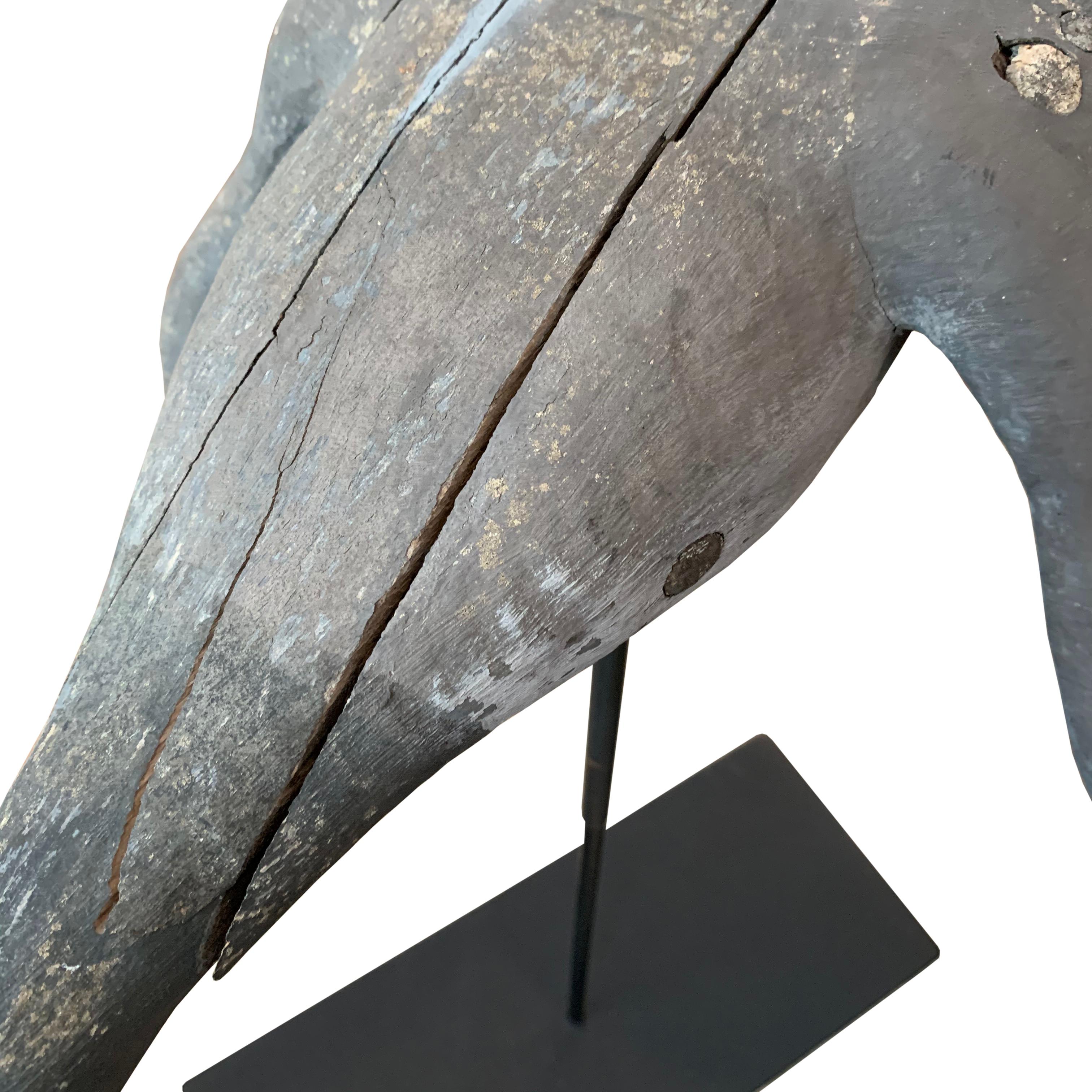 20th Century Life-Size Canada Goose Decoy on Stand