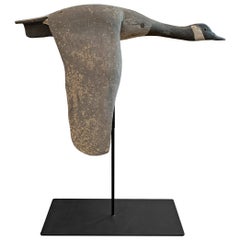 Retro Life-Size Canada Goose Decoy on Stand
