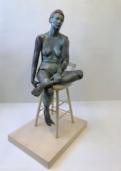 Life-Size Ceramic Female Sculpture by Eva Stettner