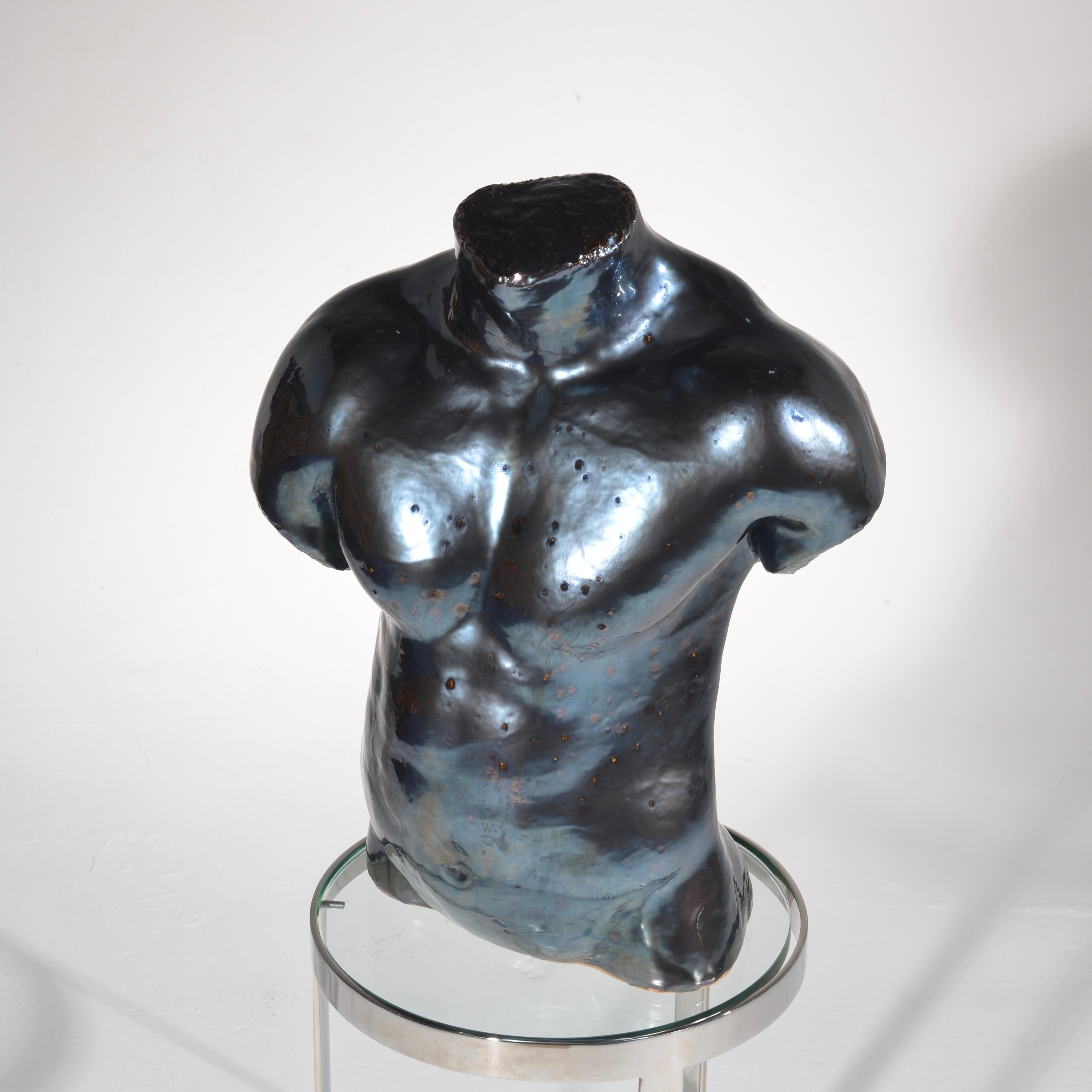 This is a beautifully crafted nude male sculpture by S Porter. This piece is in flawless condition.