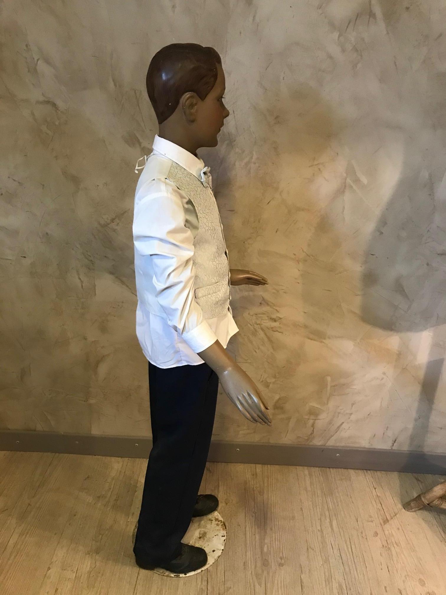 Life Size Child Wood and Plaster Articulated Mannequin, 1920s For Sale 2