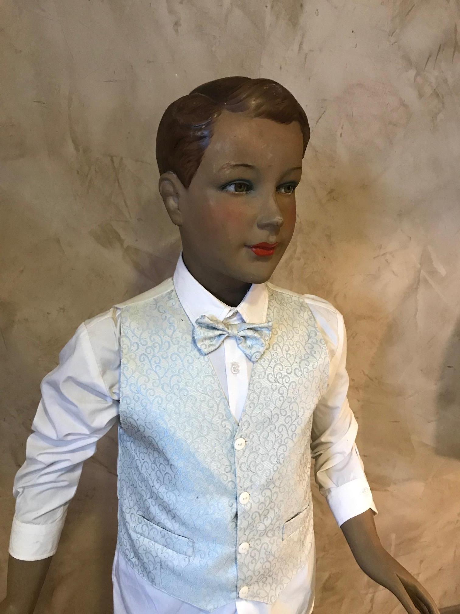 Life Size Child Wood and Plaster Articulated Mannequin, 1920s For Sale 3