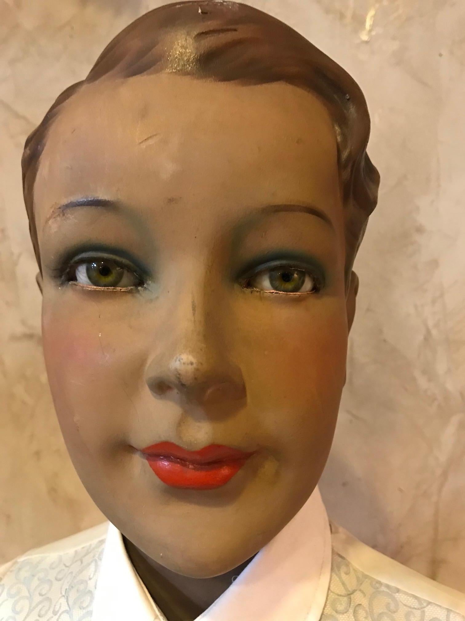 Life Size Child Wood and Plaster Articulated Mannequin, 1920s For Sale 4