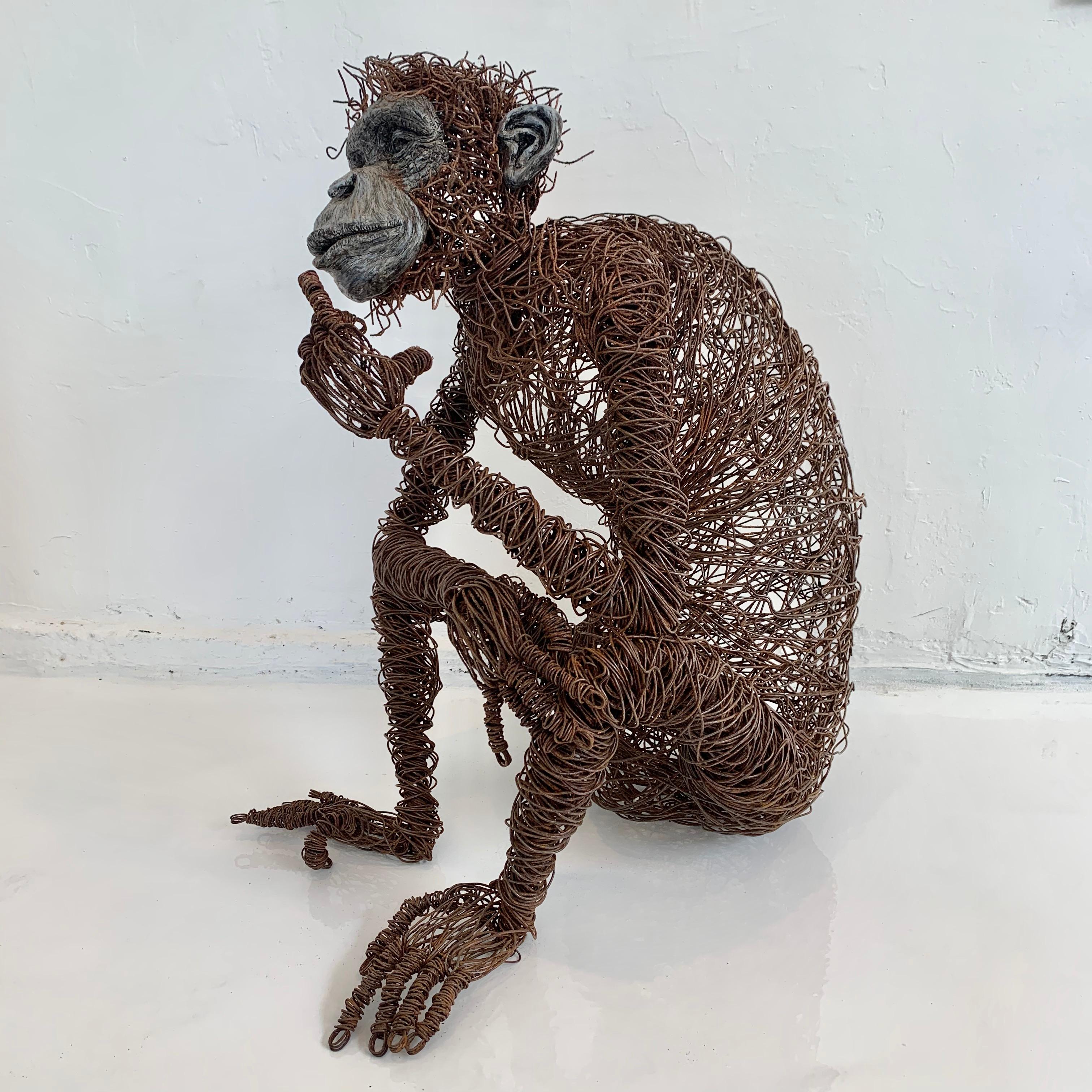monkey wire sculpture