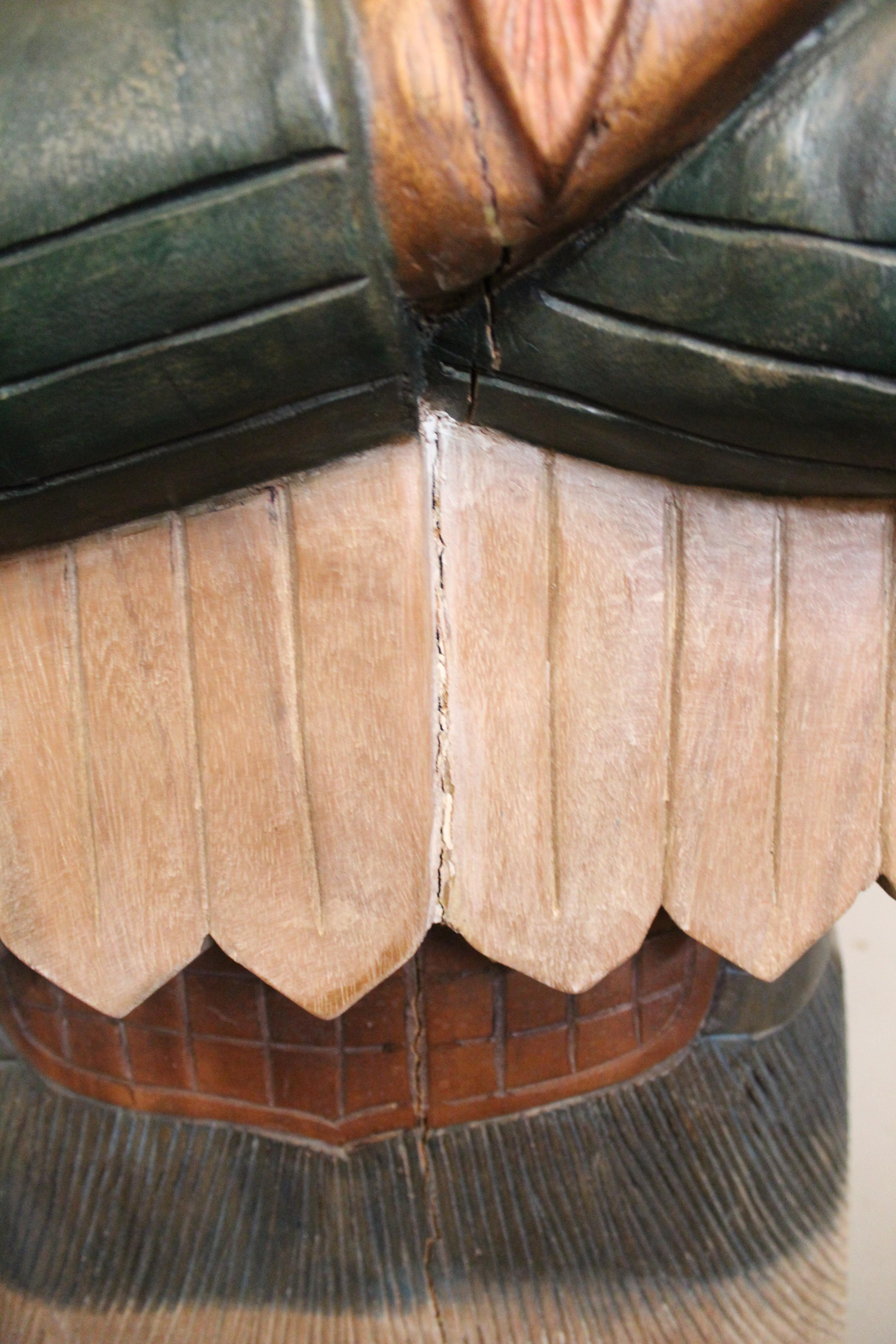 Zigarrenladen in Lebensgröße Indianer (Holz) im Angebot