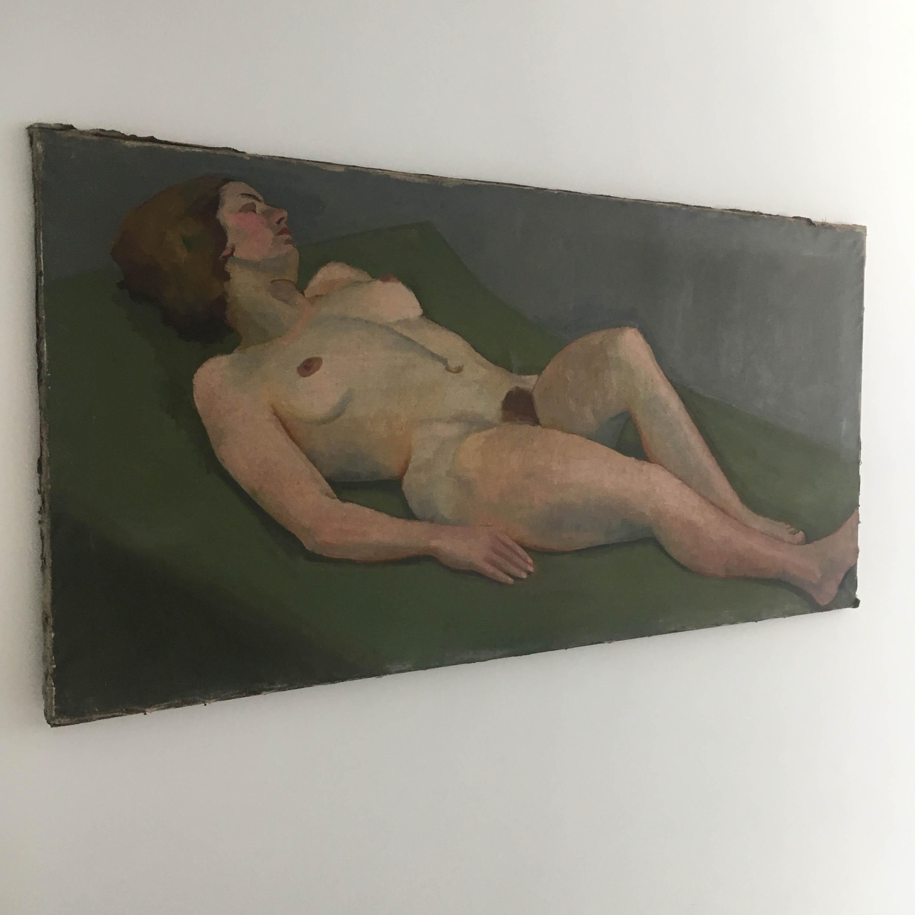 Life Size Female Painting, Vienna 1933 For Sale 1