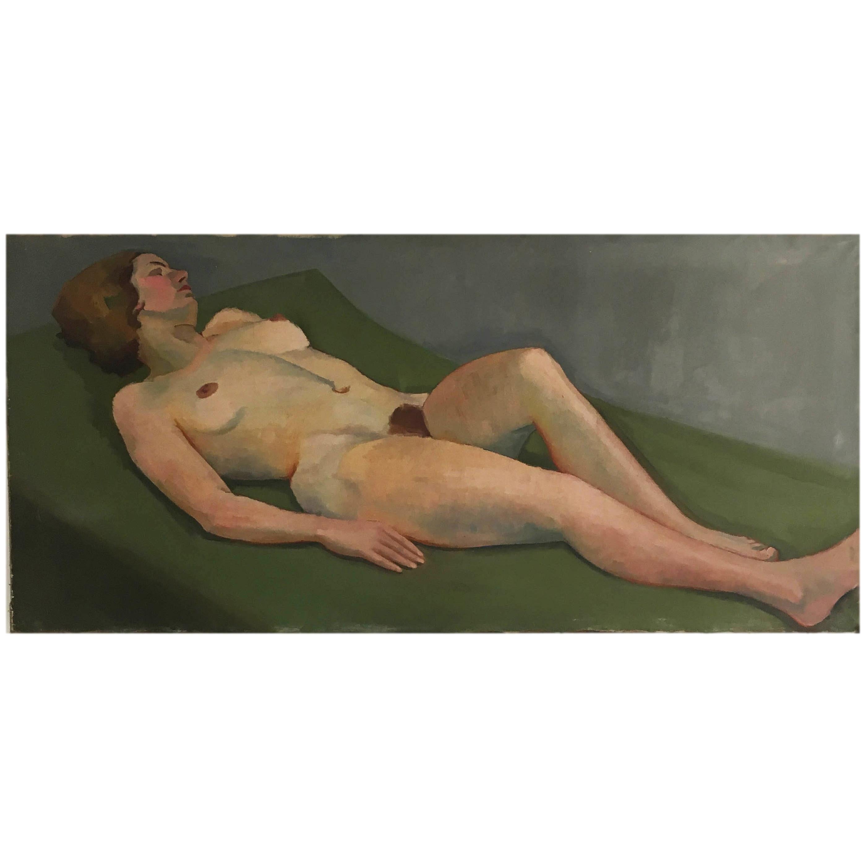 Life Size Female Painting, Vienna 1933 For Sale