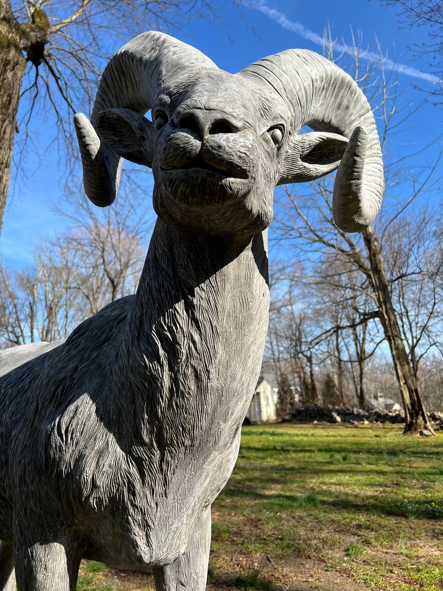 Life Size Fiberglass Ram In New Condition For Sale In Stamford, CT