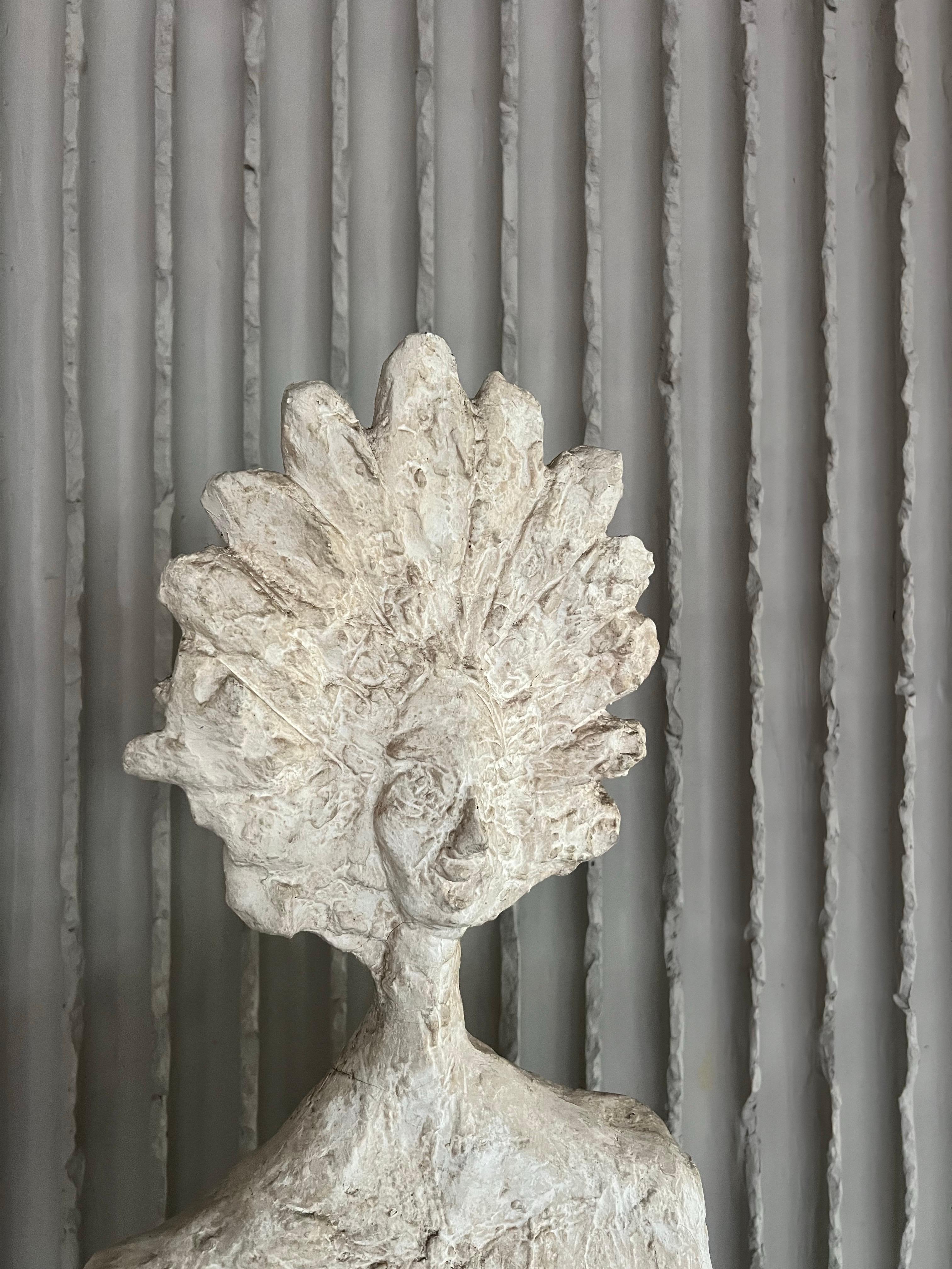 Sculpture en fibre de verre grandeur nature, dans le style de Giacometti. France, années 1970 Bon état - En vente à HAARLEM, NL