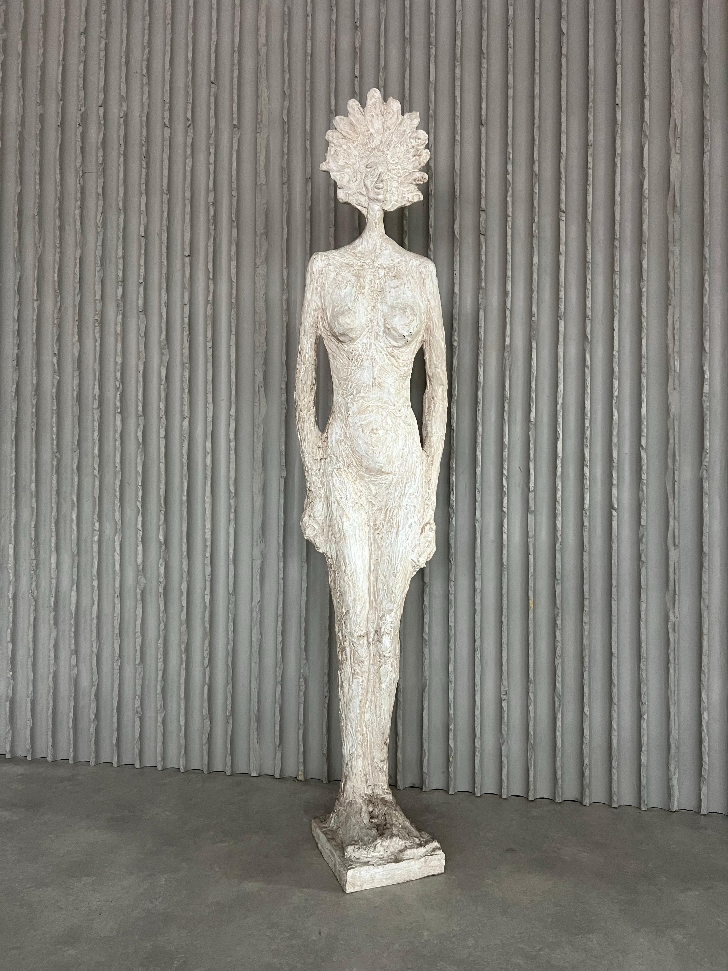 Sculpture en fibre de verre grandeur nature, dans le style de Giacometti. France, années 1970 en vente 1