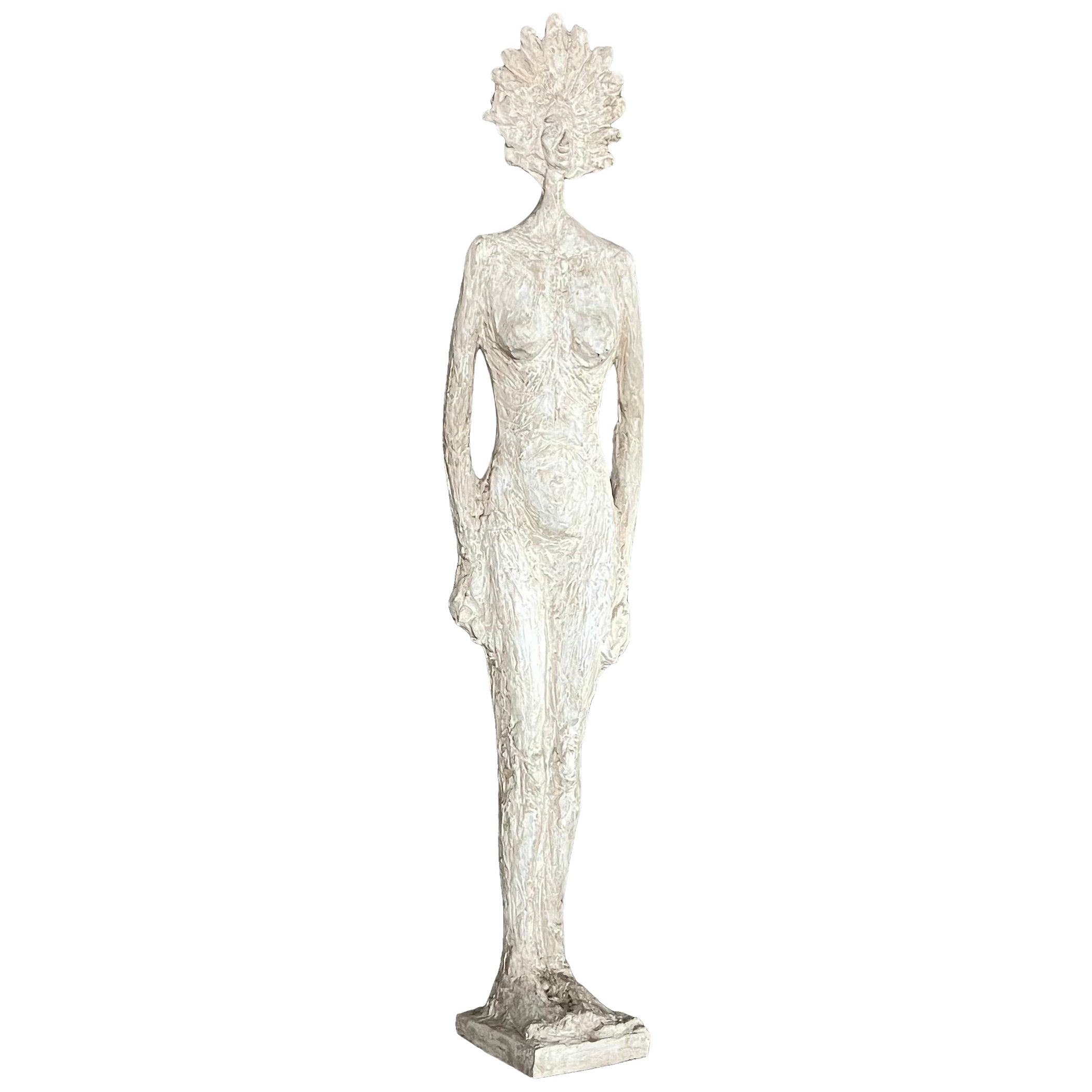 Sculpture en fibre de verre grandeur nature, dans le style de Giacometti. France, années 1970 en vente