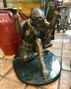 Life Size Figural Bronze Center Table Base