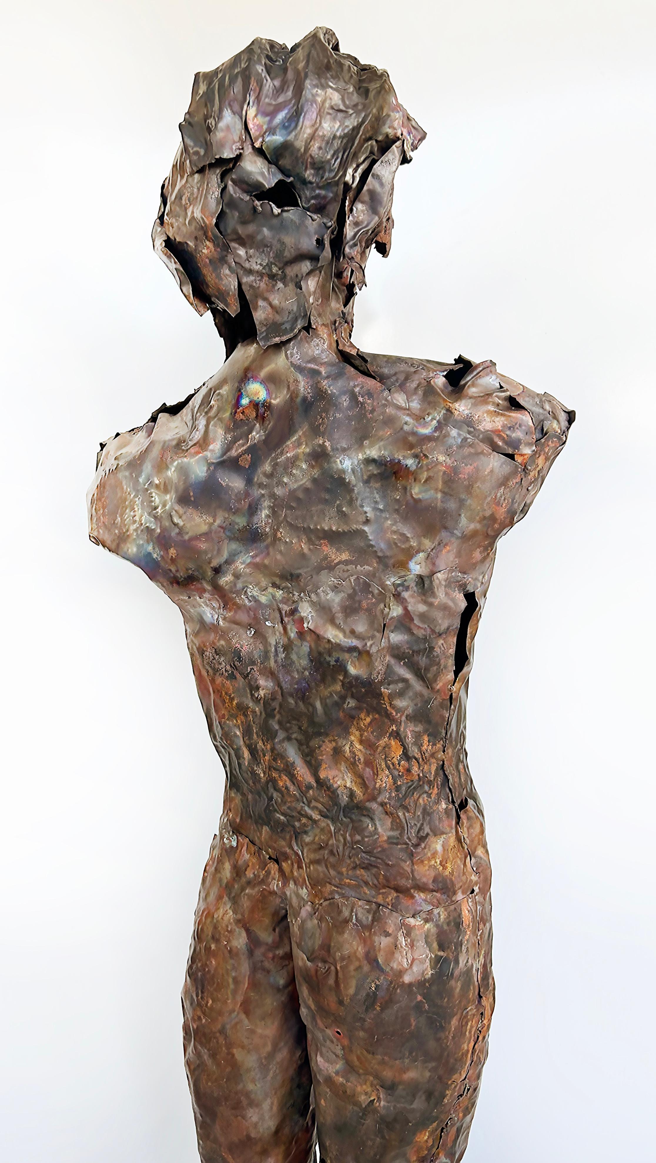 Life-Size Figurative Copper Statue Sculpture by Davis Murphy In New Condition In Miami, FL