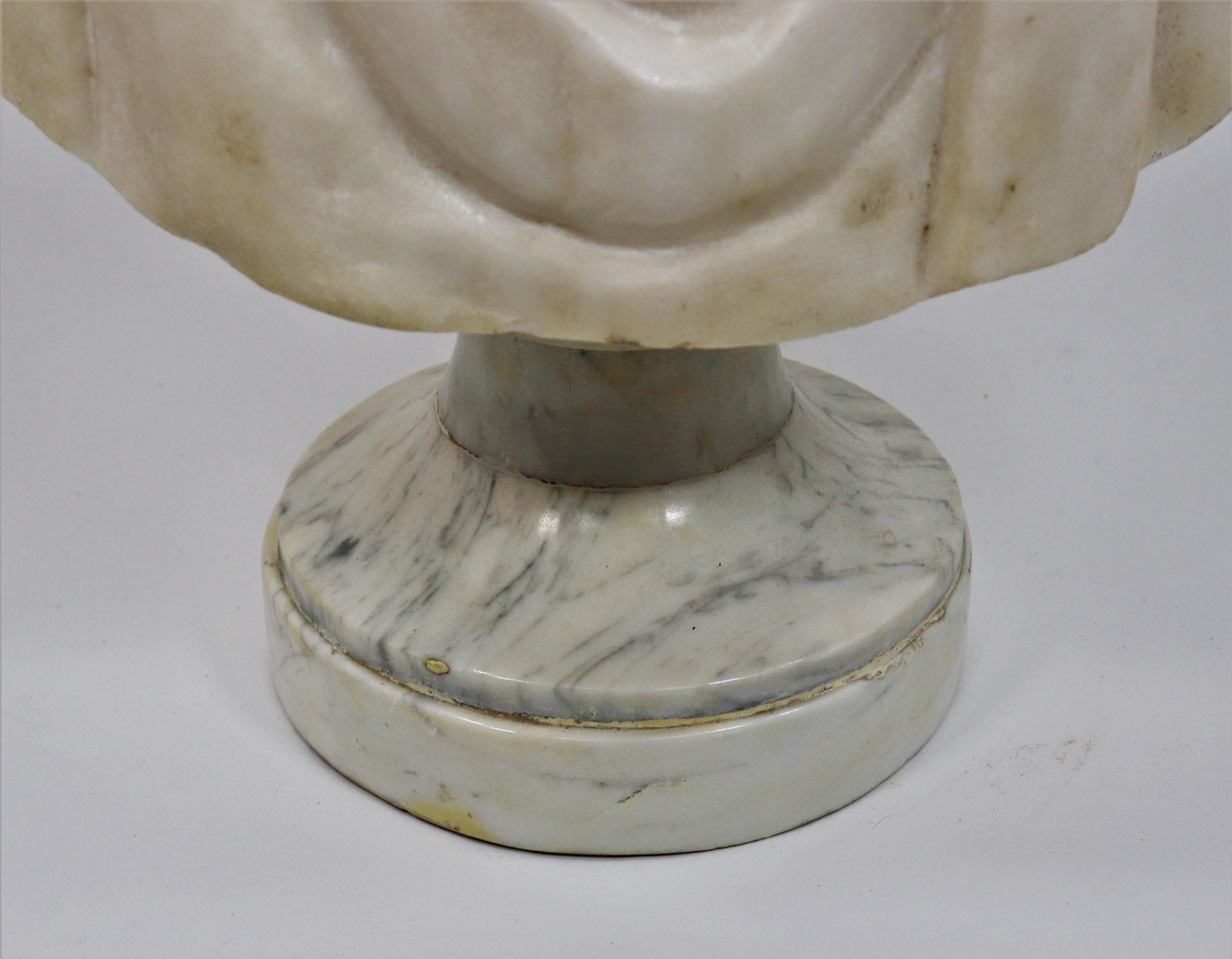 Life Size Gaius Julius Caesar Marble Head Bust with Stand 3