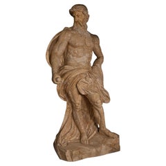 Life-Size Greek Mythological Sculpture in Travertine Marble – Italy
