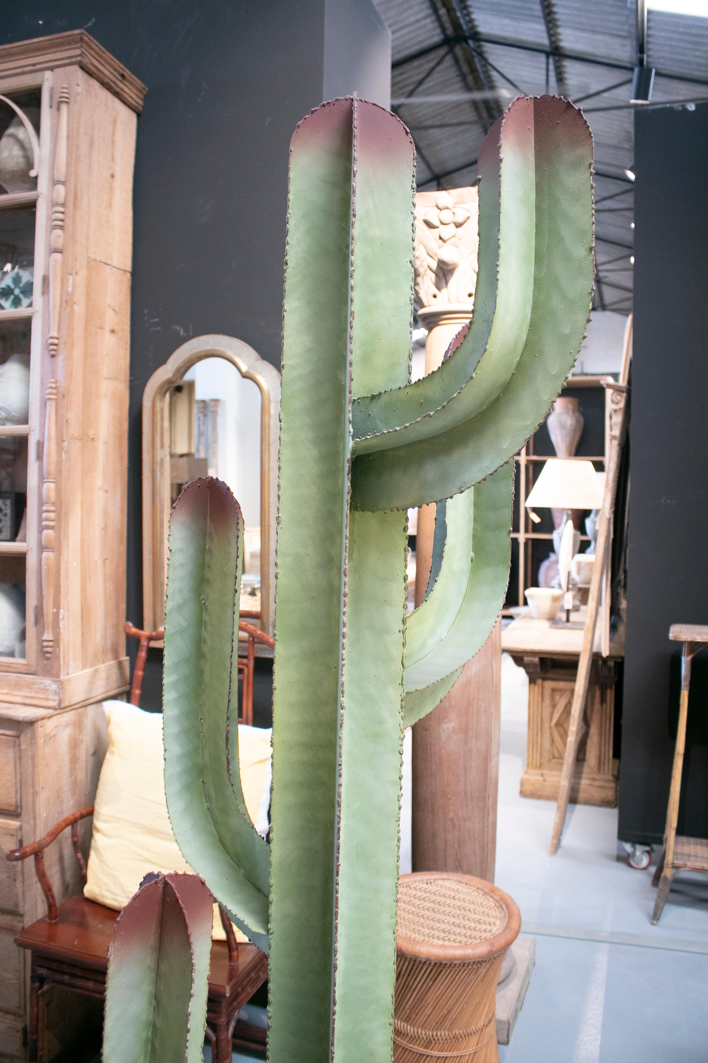 Life-Size Hand Painted Iron Cactus 5