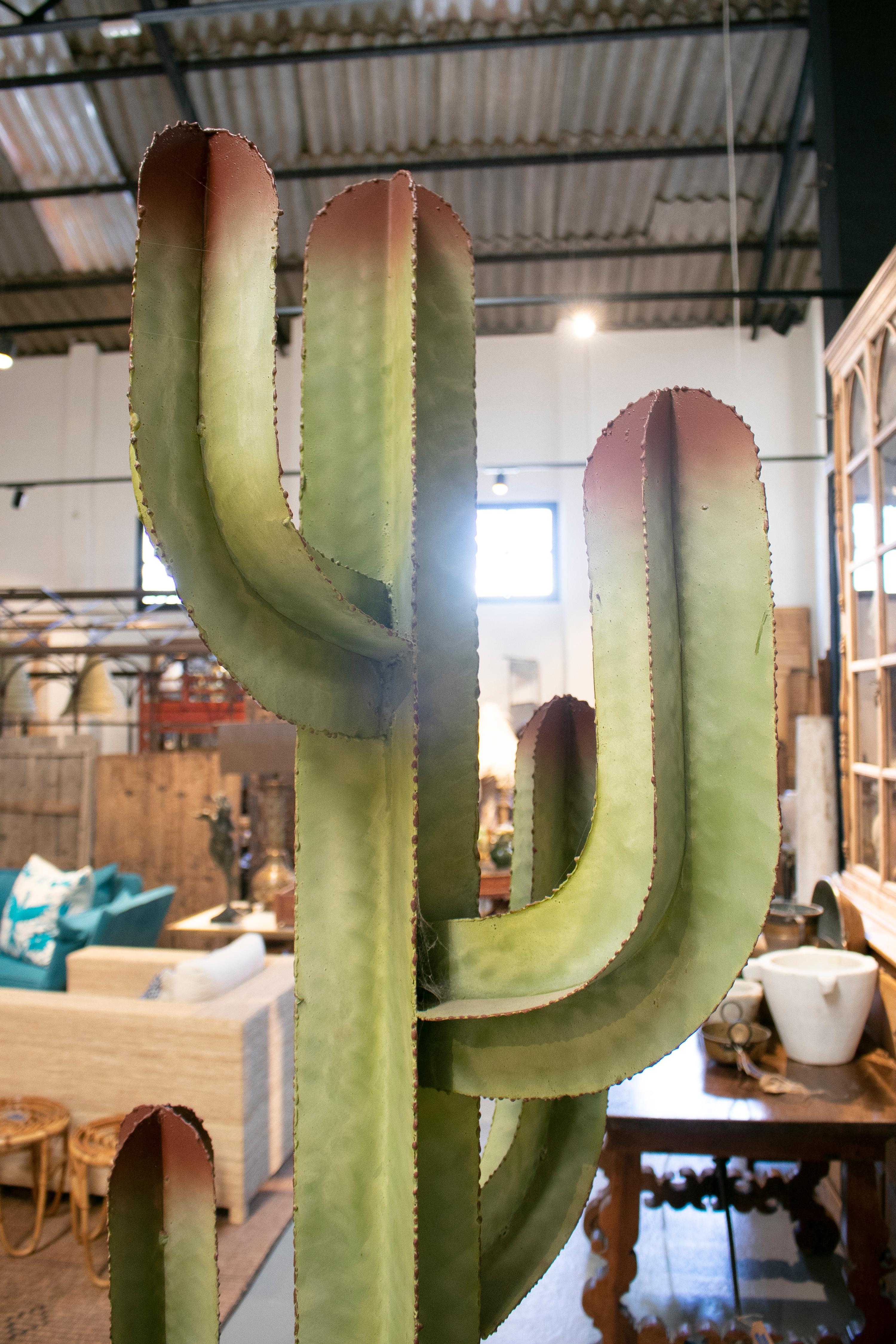 Life-Size Hand Painted Iron Cactus 1