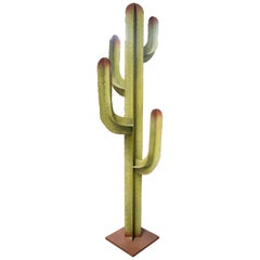 Life-Size Hand Painted Iron Cactus