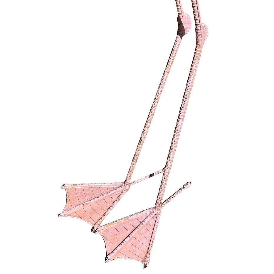 Life-Size Handmade Paper Mache Pink Flamingo Sculpture Signed Sergio Bustamante For Sale 3