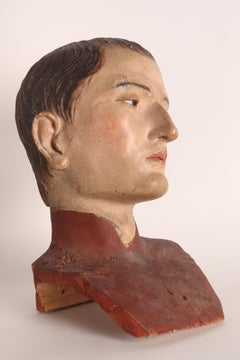 Life-Size Head of a Saint, San Luigi Gonzaga, Italy 1800