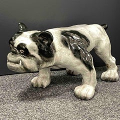 ‎Life-Size Italian Bulldog Terracotta Pug Dog Statue Figurine Vintage, 1960s