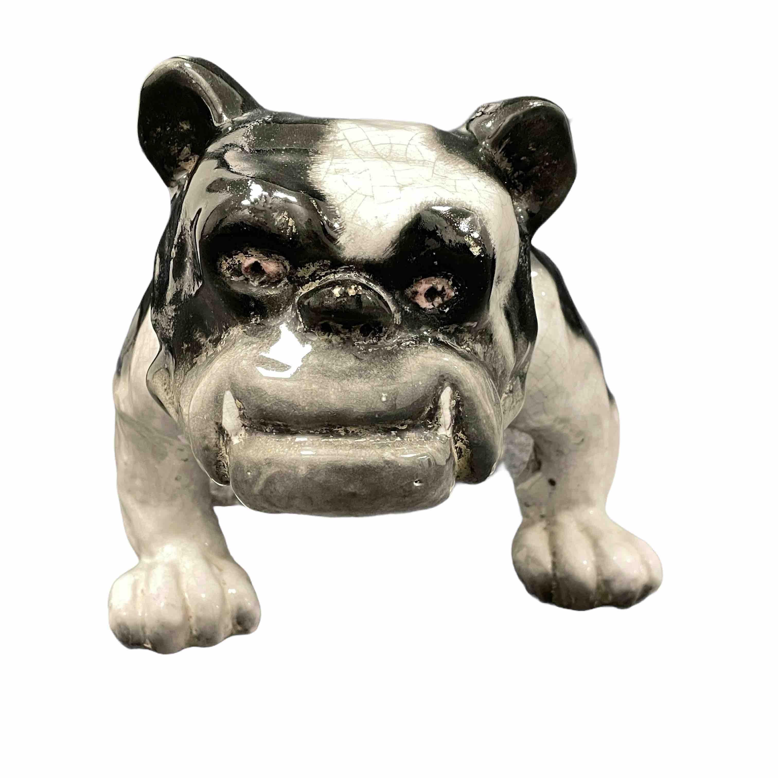 ‎Life-Size Italian Bulldog Majolica Pug Dog Statue Figurine Vintage, 1960s For Sale 11
