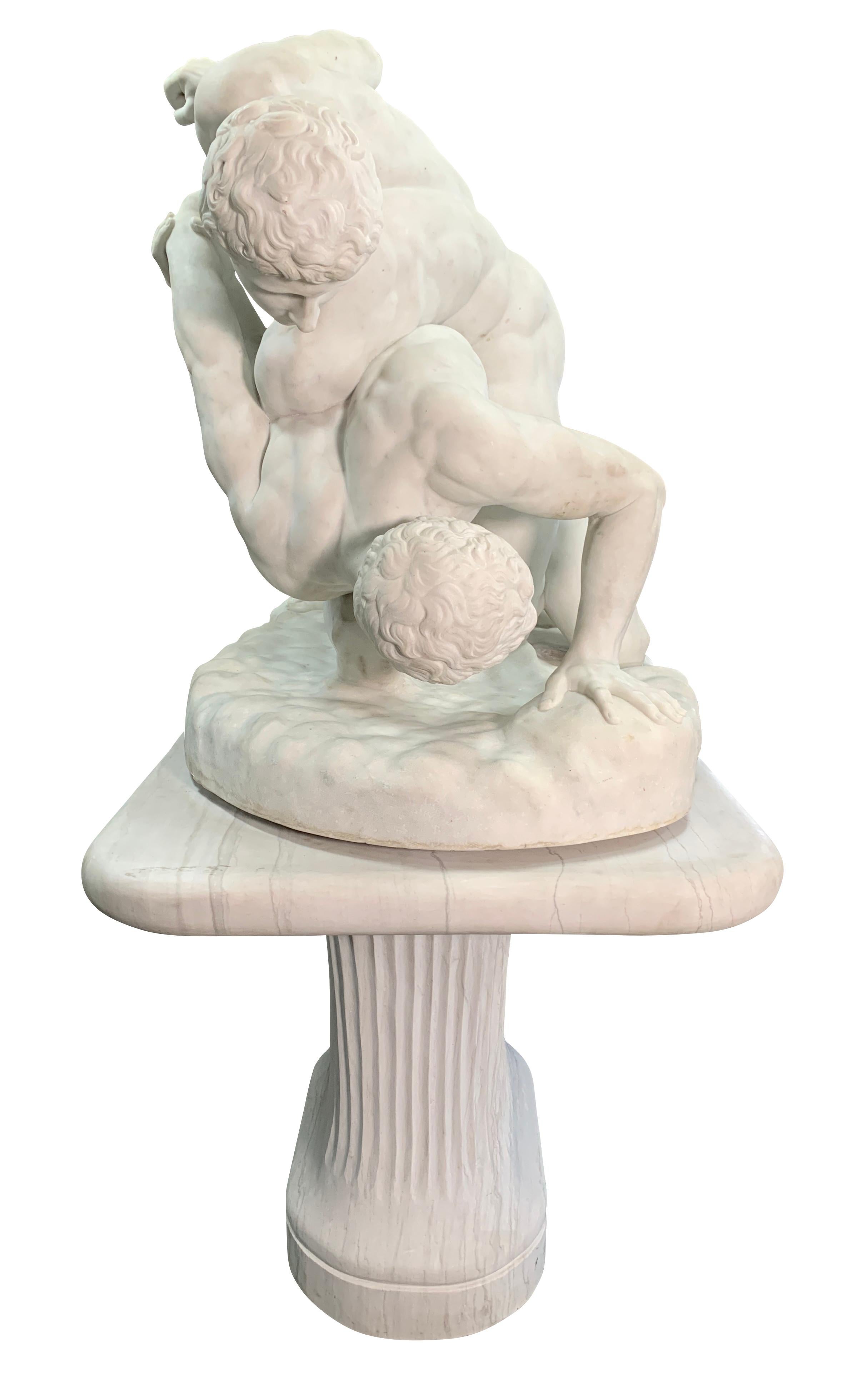 ancient greek wrestling statue