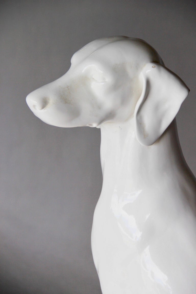 Life Size Italian Ceramic Dog at 1stDibs