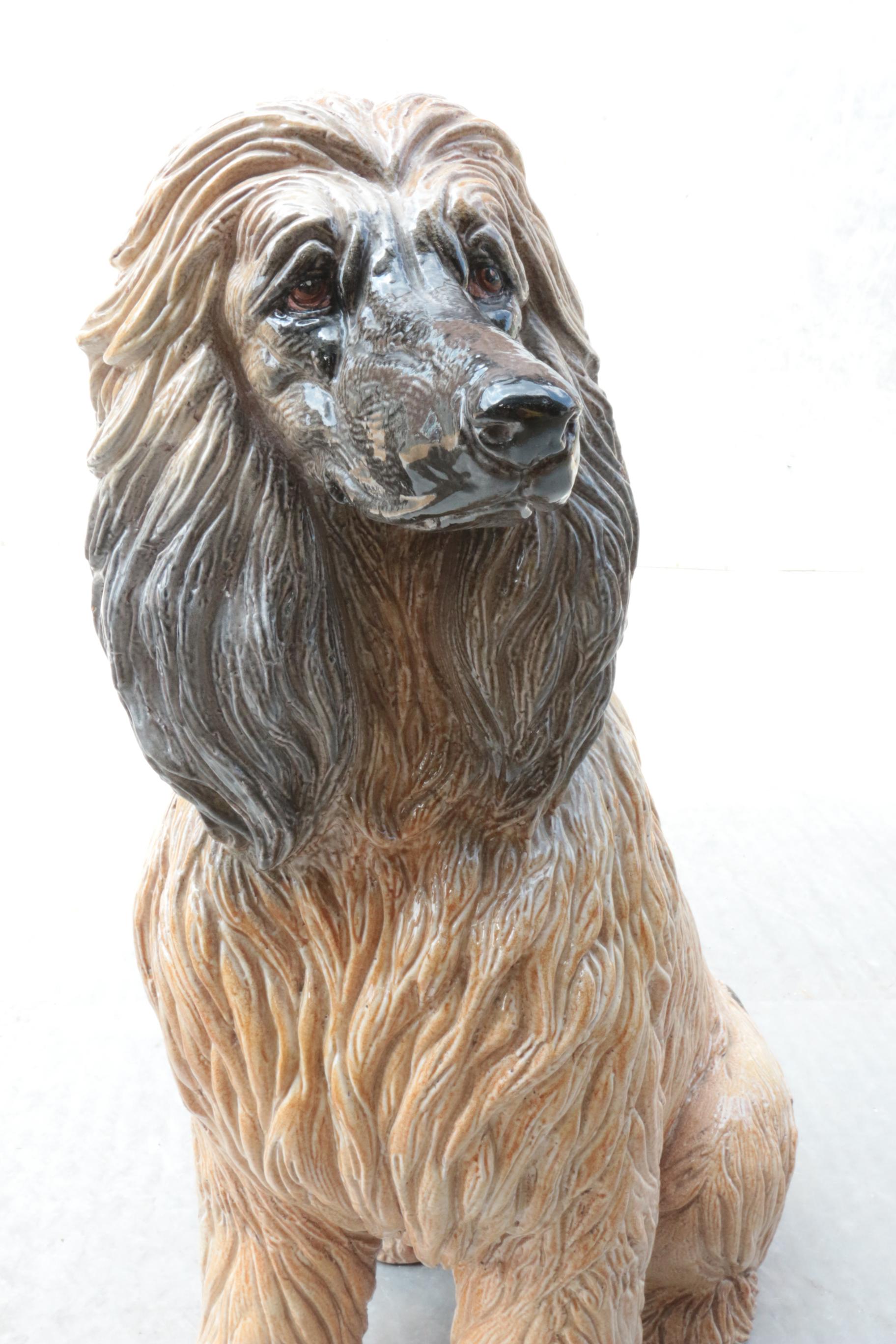 afghan hound statue