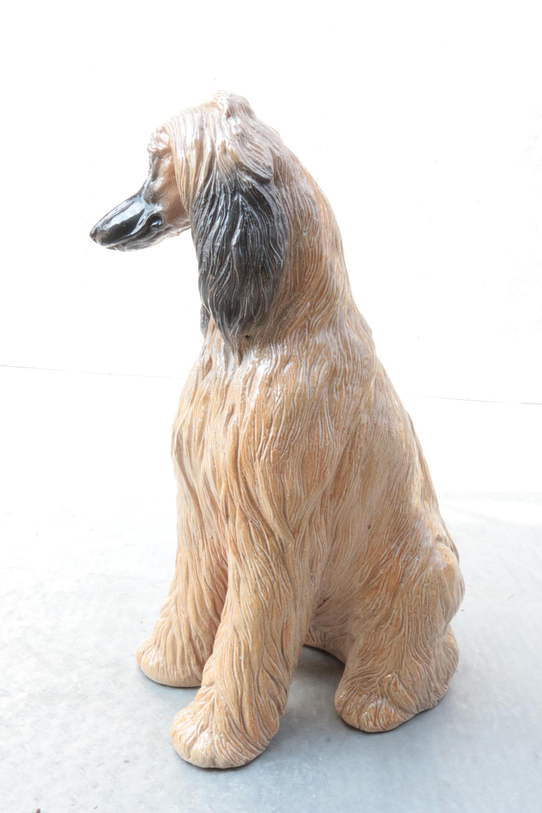 afghan hound statue