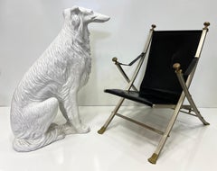 Life-size Italian Glazed Terracotta Borzoi Russian Wolfhound