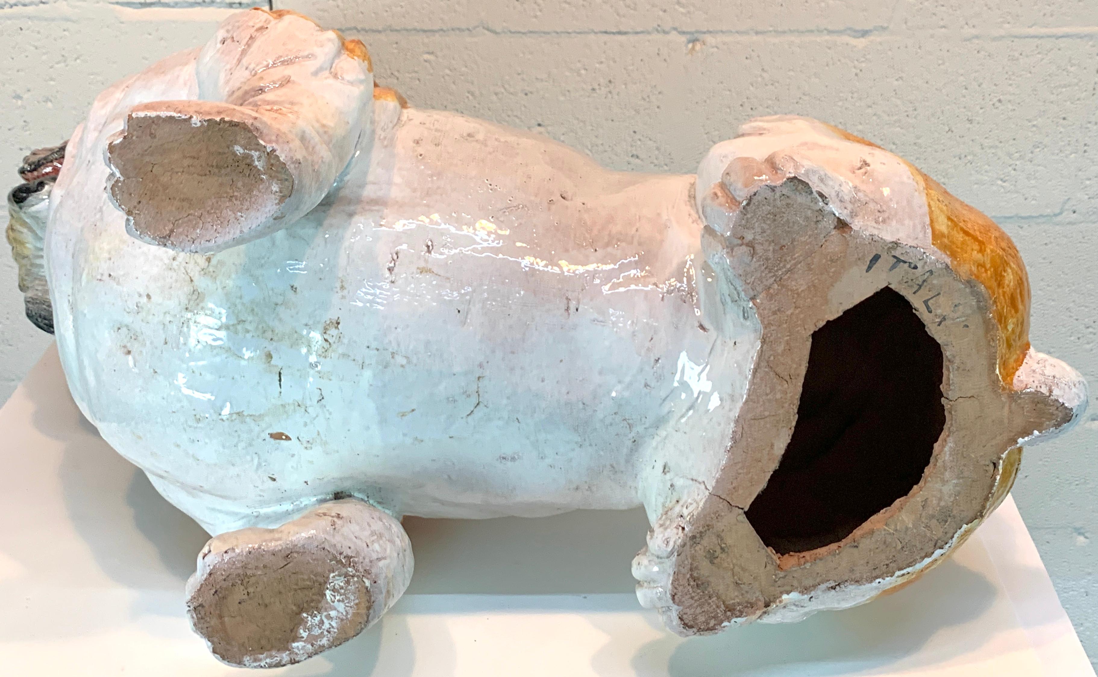 Life-Size Italian Majolica Bull Dog 2