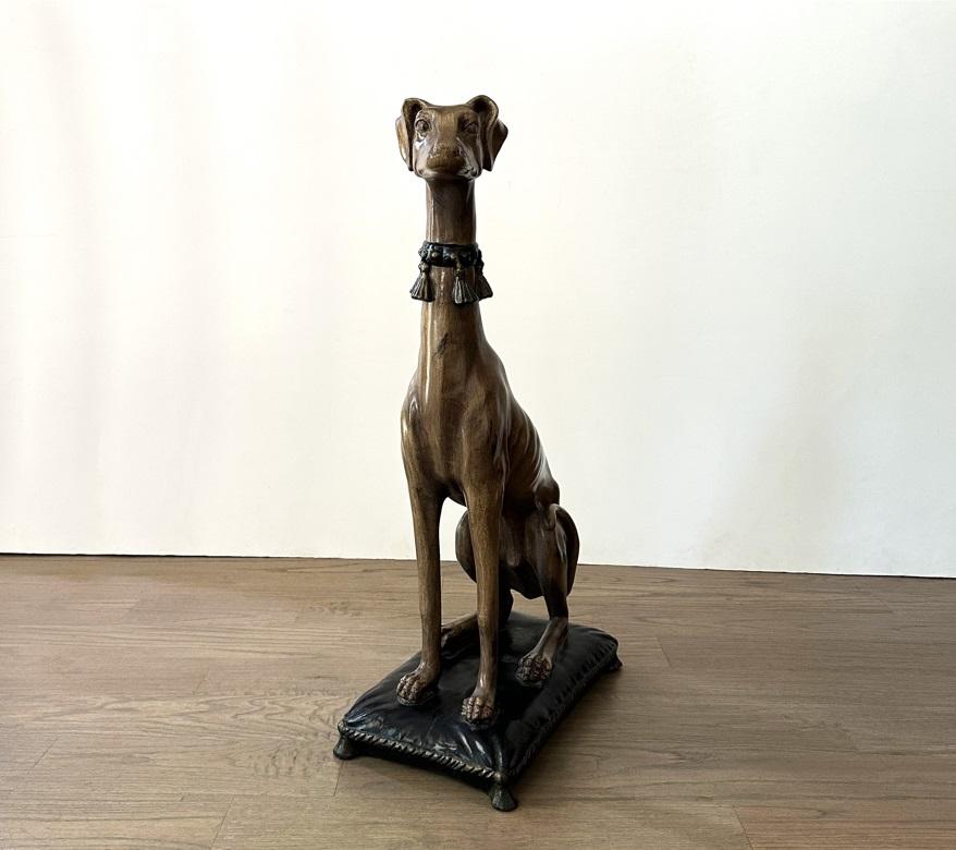 Whippet italiano sentado a tamaño natural, años 60 en Bueno estado para la venta en Dallas, TX