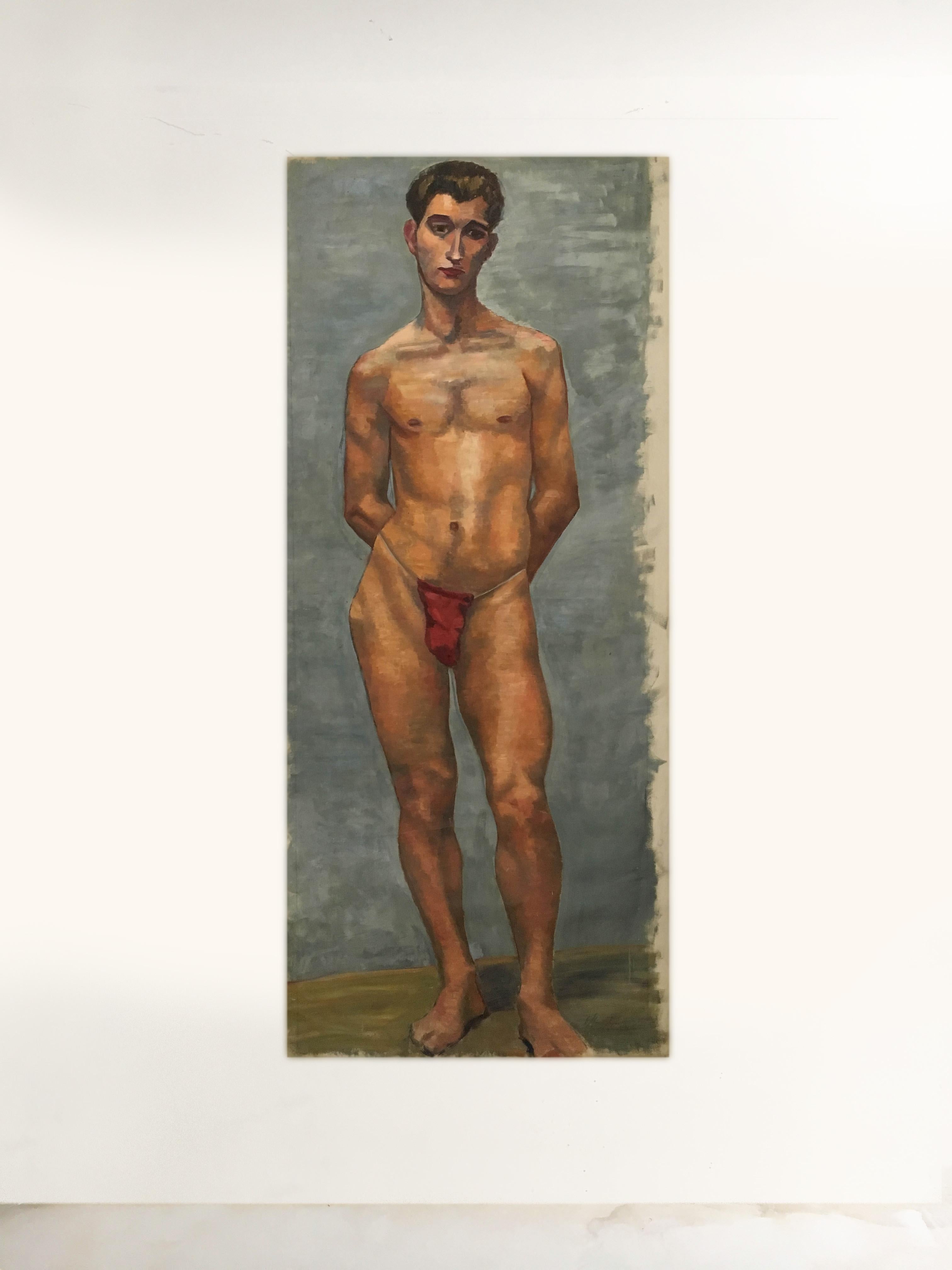 Life-size male painting, Vienna 1933.