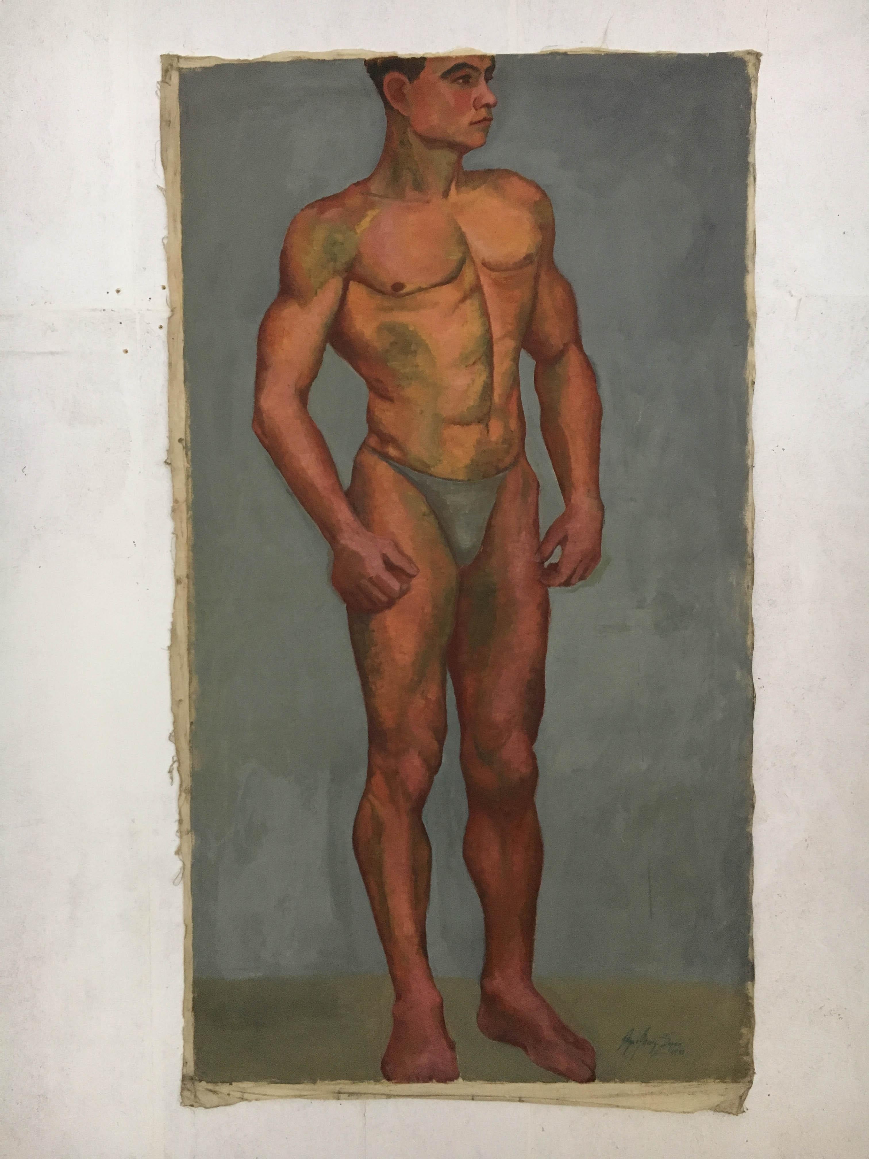 Other Life Size Male Painting, Vienna 1933 For Sale