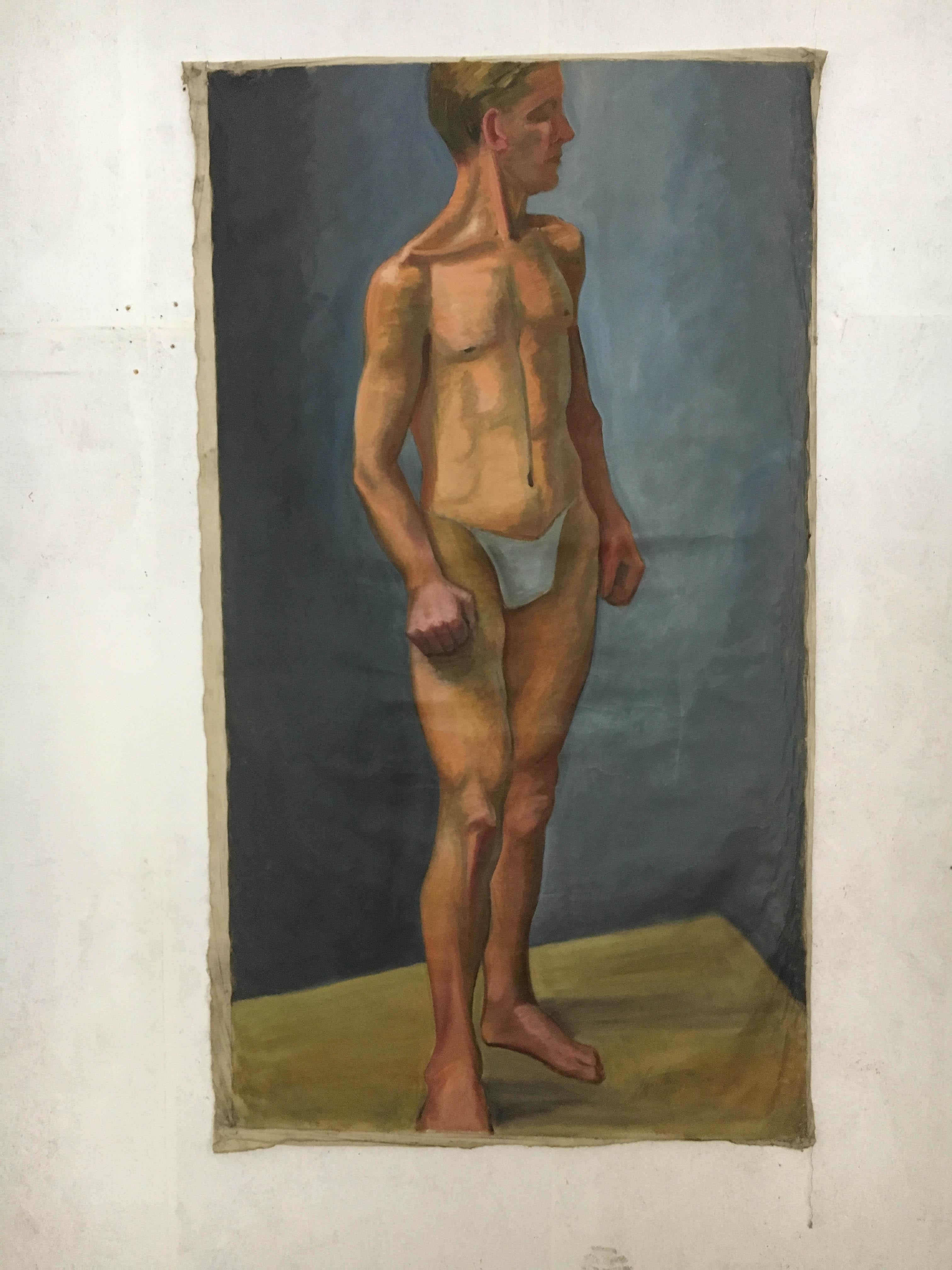 Austrian Life Size Male Painting, Vienna 1933 For Sale