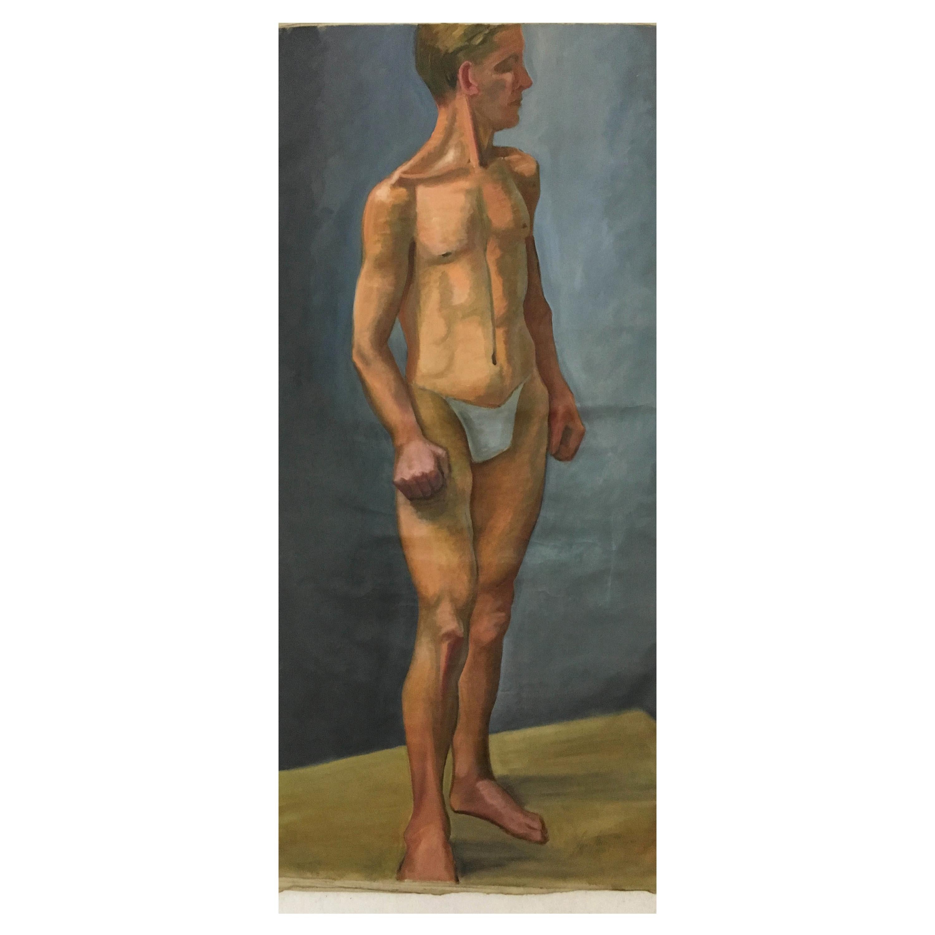 Life Size Male Painting, Vienna 1933 For Sale