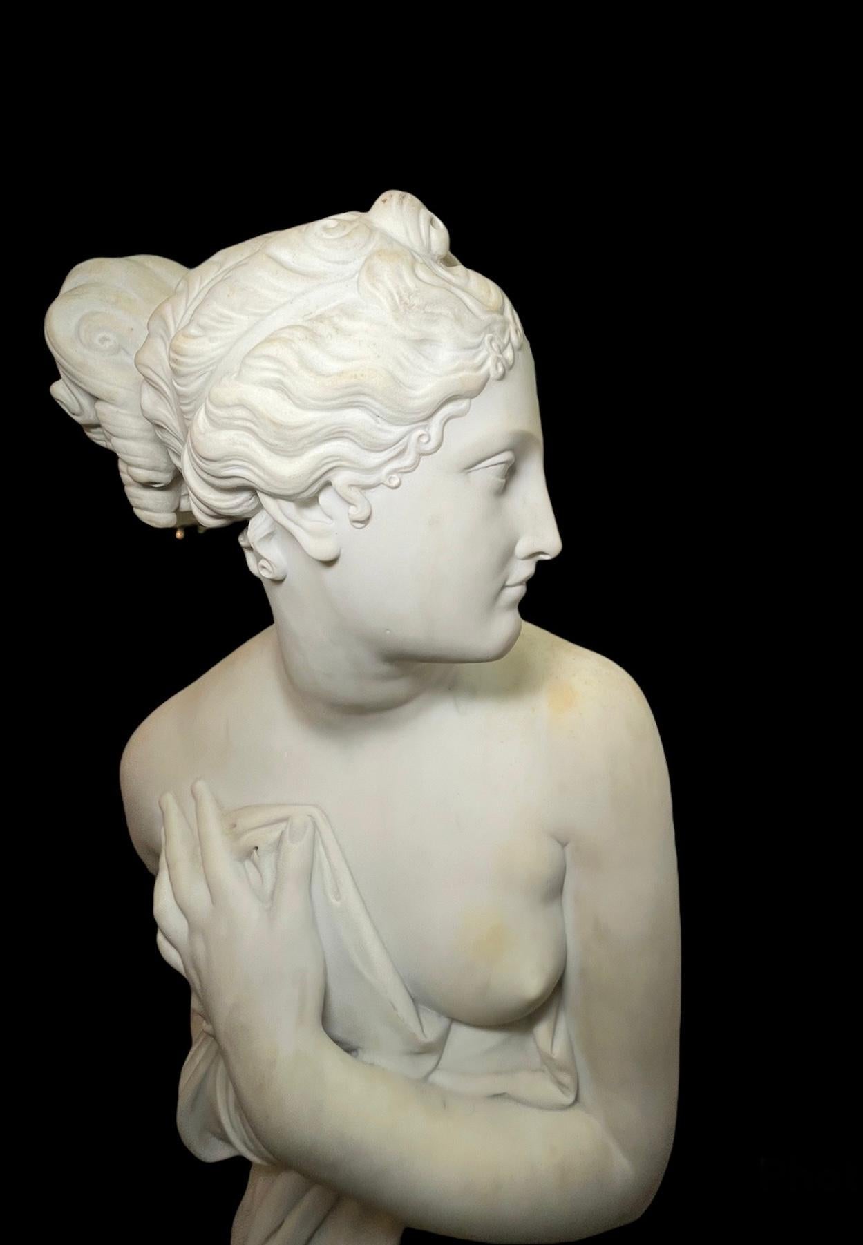 Sculpture en marbre grandeur nature de Vénus d'après La Venus Italica en vente 3