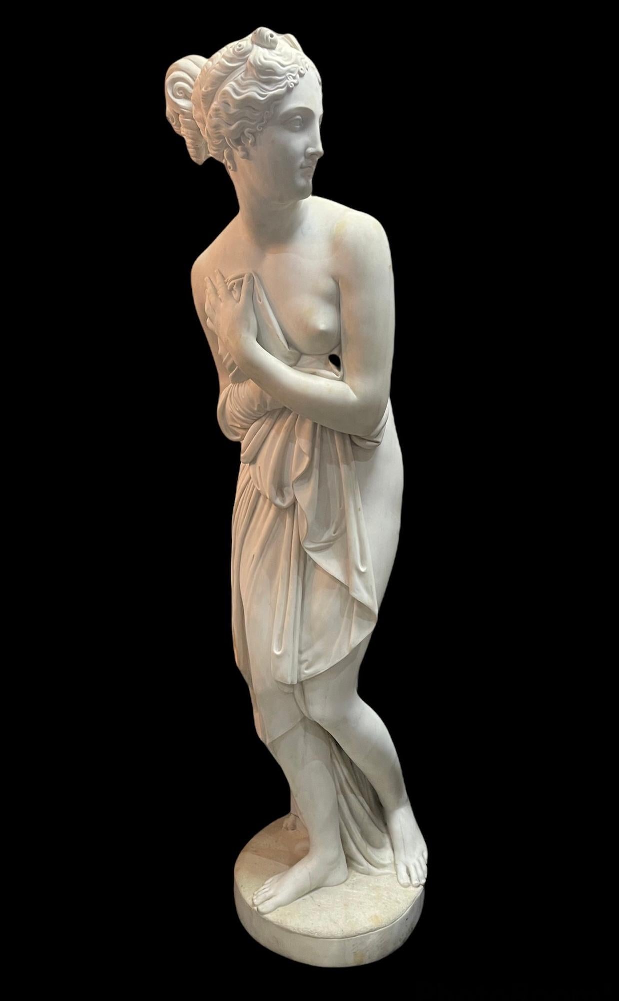 Moulage Sculpture en marbre grandeur nature de Vénus d'après La Venus Italica en vente