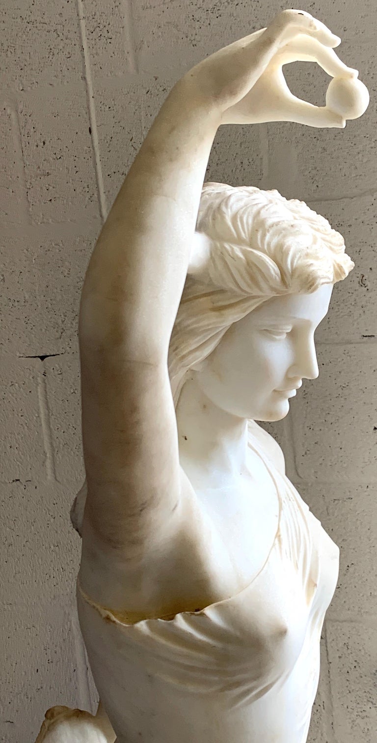 LifeSize Marble Sculpture of Venus with Pearl, Provenance Celine Dion