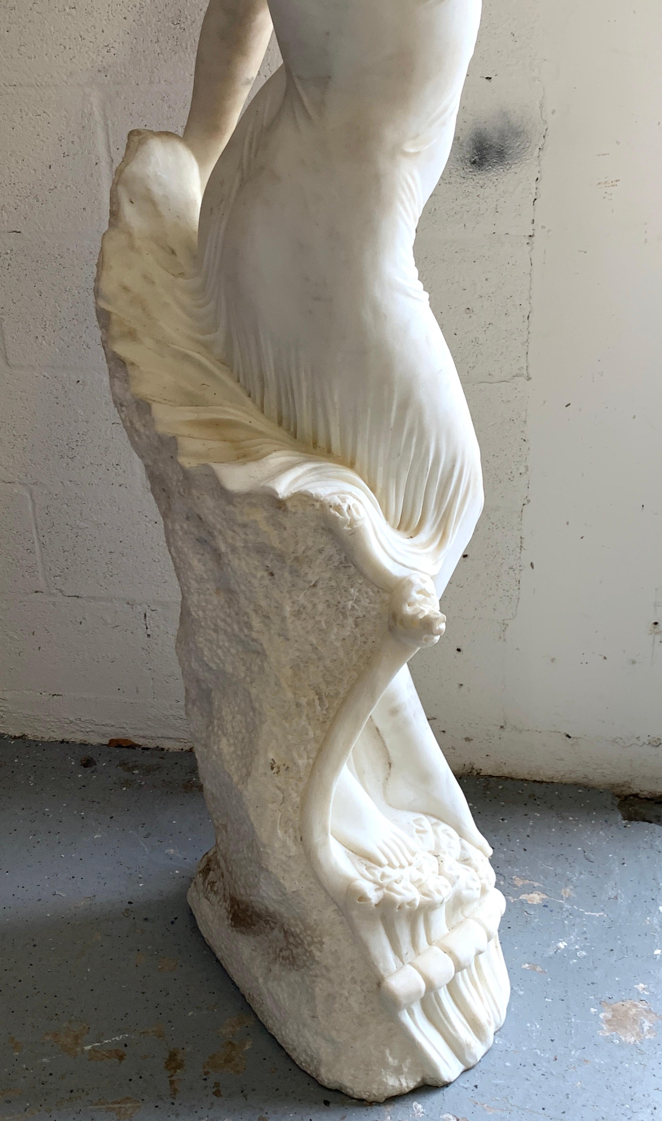 Life-Size Marble Sculpture of Venus with Pearl, Provenance Celine Dion 4