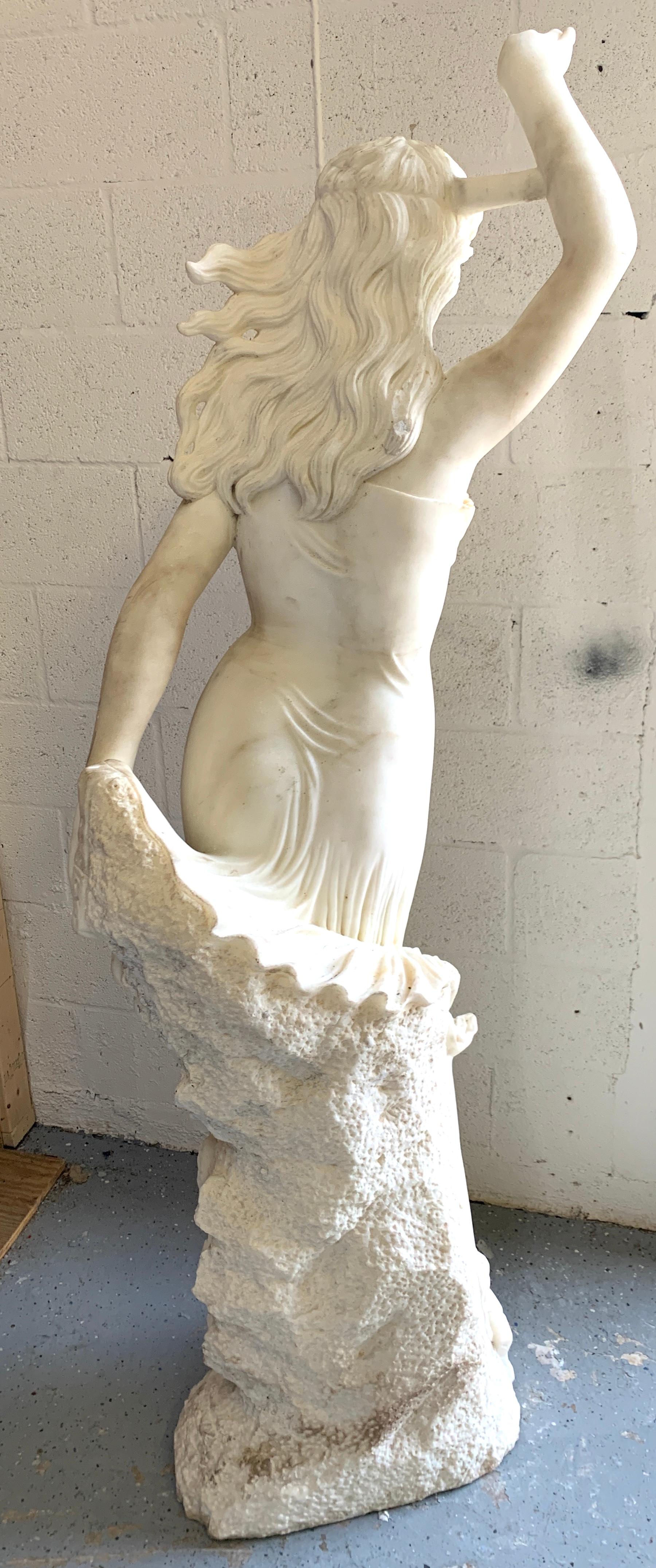 Life-Size Marble Sculpture of Venus with Pearl, Provenance Celine Dion 6