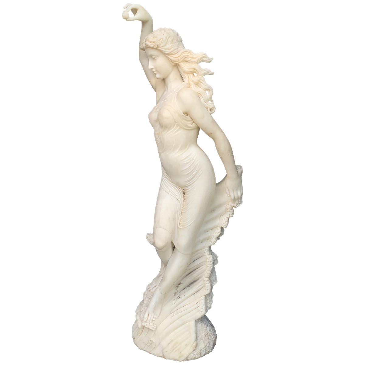 Life-Size Marble Sculpture of Venus with Pearl, Provenance Celine Dion