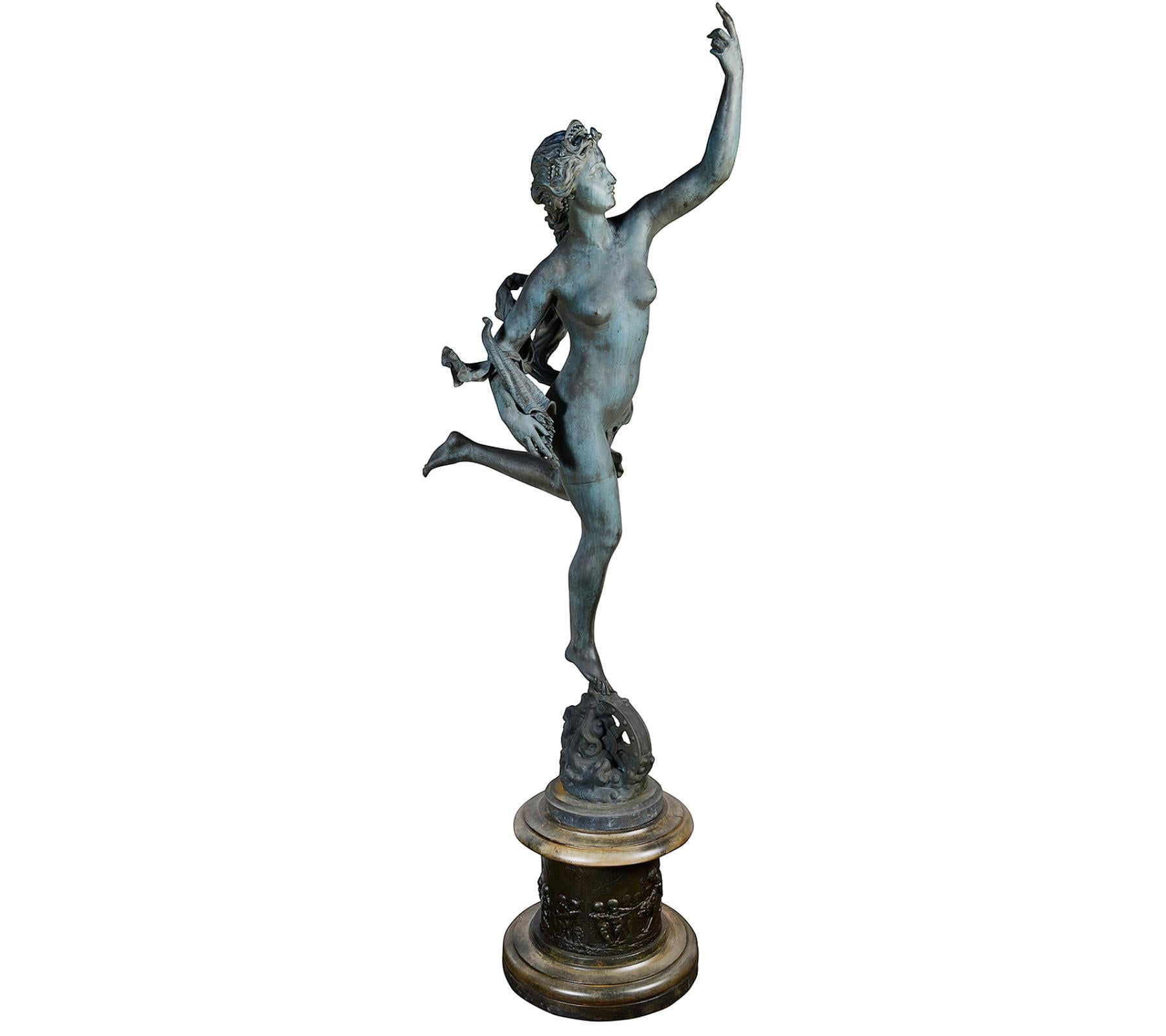 Life size Mercury + Fortuna, 19th Century, after Falconi. For Sale 7