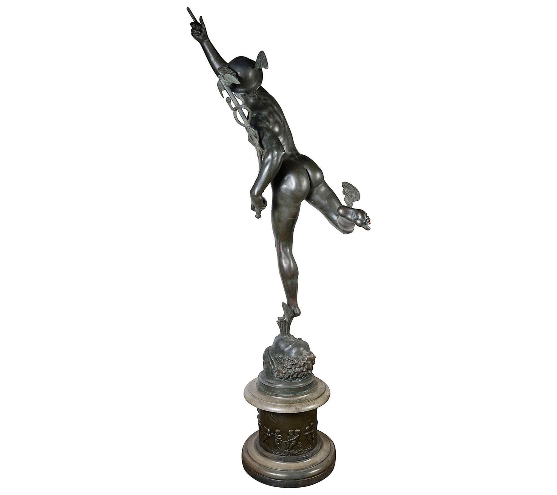 Life size Mercury + Fortuna, 19th Century, after Falconi. For Sale 10