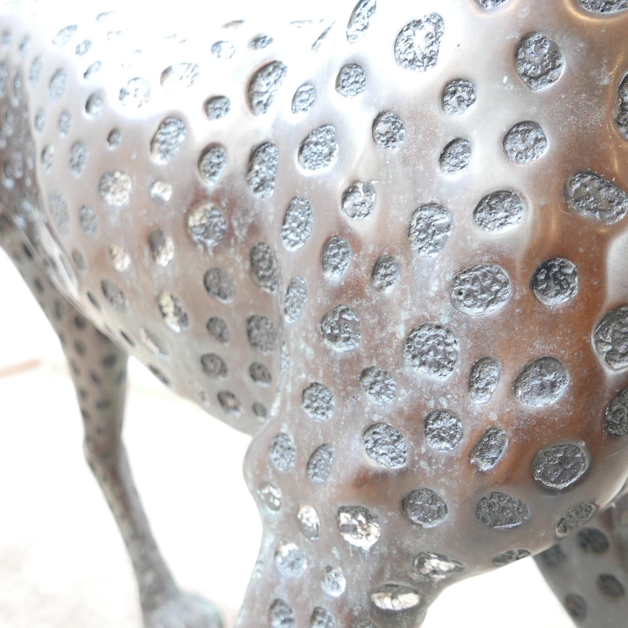 Life Size Midcentury Patinated Bronze Cheetah 4