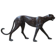 Life Size Midcentury Patinated Bronze Cheetah at 1stDibs  life size  cheetah statue, how tall is a cheetah, bronze cheetah statue