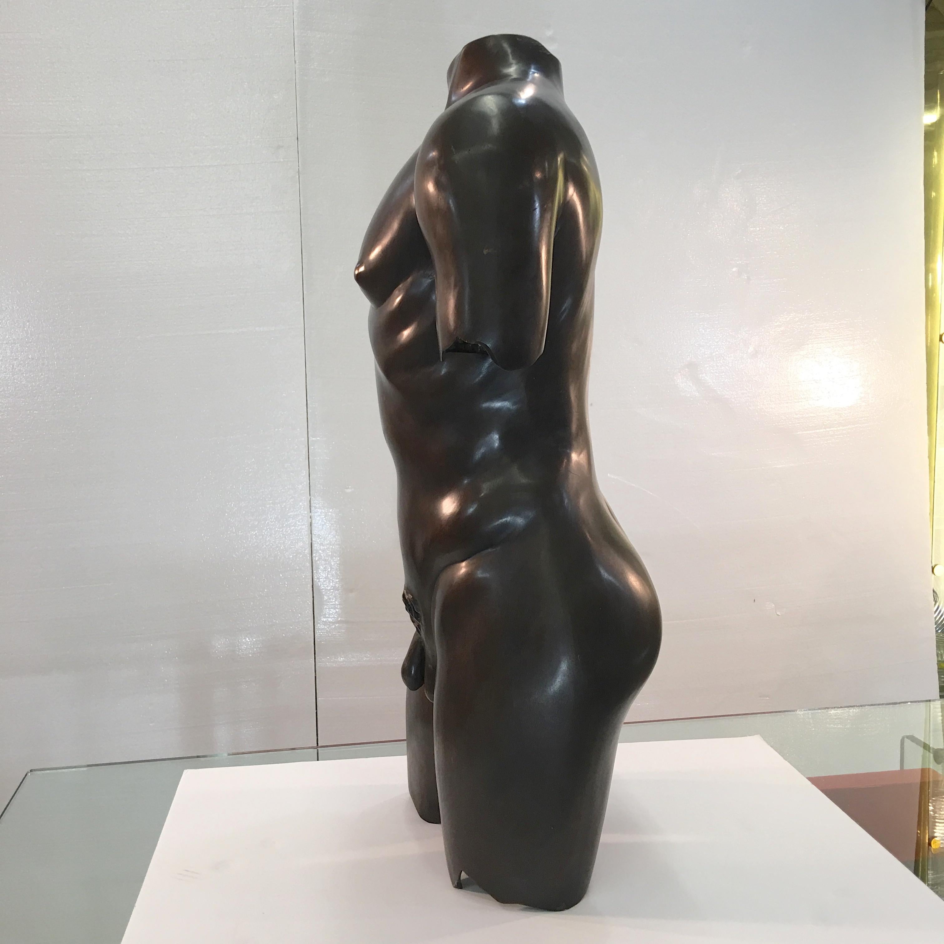 size of male torso sculpture