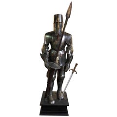 Life Size "Renaissance Style Suit of Armor with Sword and Spear